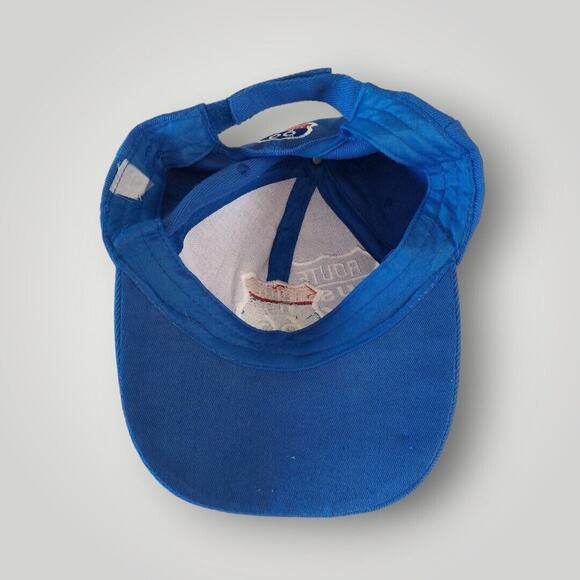 Vintage Route 66 Embroidered Adjustable Cap Blue - Picture 5 of 5